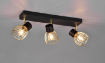 Immagine di Lampada 3 Faretti Spot Orientabili Ardon Nero con Paralume Gabbia Oro 3xE14 Trio Lighting 