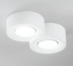 Immagine di Faretto Rotondo Gesso Verniciabile Da Soffitto Senza Incasso 2 Luci Led Gx53 Athen R2 Fan Europe