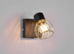 Immagine di Faretto Spot Industrial Nero con Gabbia Oro Orientabile 1xE14 Ardon Trio Lighting