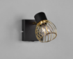 Immagine di Faretto Spot Industrial Nero con Gabbia Oro Orientabile 1xE14 Ardon Trio Lighting