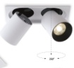 Immagine di Faretto Da Incasso Bianco 2 Luci Led 30w Orientabili 350° Outsider Intec Light