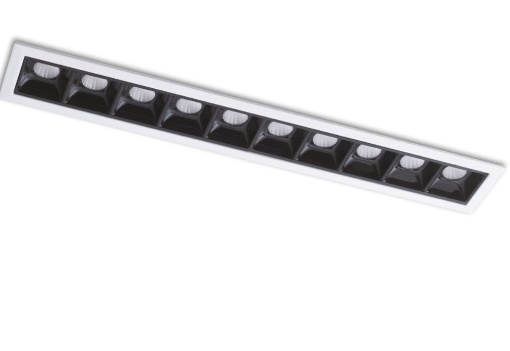 Immagine di Faretto Da Incasso Rettangolare 10 Luci Led 20w 4000k Sinkro Intec Light