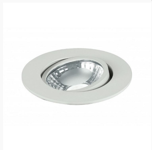 Faretto Da Incasso Orione Tondo Bianco D.8,7 cm Orientabile Led 6w