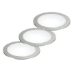 Immagine di Kit 3 Faretti Da Incasso Rotondi Nichel 7 cm Led 3x5w 4000k Fusion Intec Light