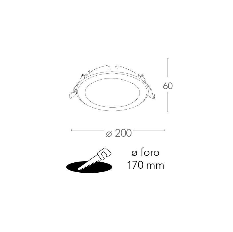 Illuminoshop Negozio Illuminazione Online Faretto Da Incasso Rotondo Cm Led W