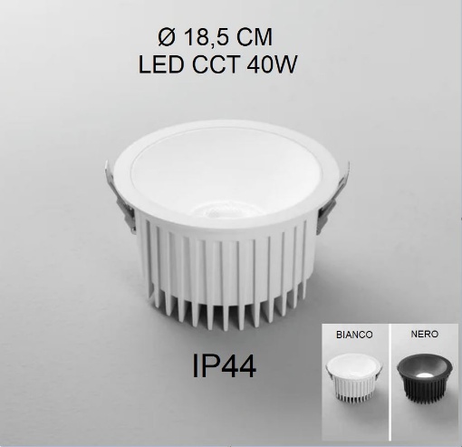 Immagine di Incasso Rotondo Led CCT 40w Quantum 185 mm IP44 Intec Light