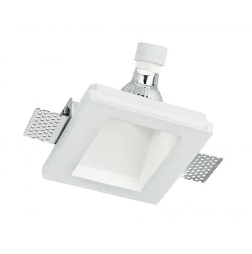 Immagine di Faretto Incasso Gesso Quadrato A Scomparsa Asimmetrico Ghost Q1D Intec Light