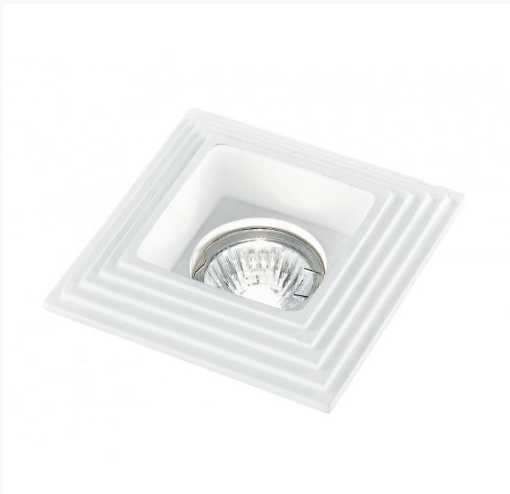 Immagine di Faretto Incasso Quadrato In Gesso Verniciabile 11,5 cm Spettro Q1 Intec Light