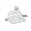 Immagine di Faretto Gesso Con Diffusore Vetro Incasso A Scomparsa 12x12 cm GU10 Snow Q Intec Light