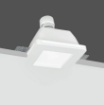 Immagine di Faretto Gesso Con Diffusore Vetro Incasso A Scomparsa 12x12 cm GU10 Snow Q Intec Light