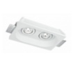 Immagine di Faretto Incasso Scomparsa In Gesso 2 Luci GU10 Orientabili Morgana Q2 Intec Light