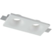 Immagine di Faretto In Gesso Incasso Scomparsa 2 Luci GU10 Verniciabile Senso Intec Light