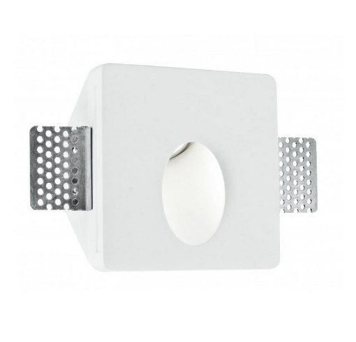 Picture of Segnapasso Scomparsa Gesso 10x10 cm Foro Ovale GU10 Verniciabile Ariel RS1 Intec Light