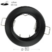 Immagine di Porta Faretto Incasso Rotondo Nero 8 cm GU10 MR16 Reflex Intec Light