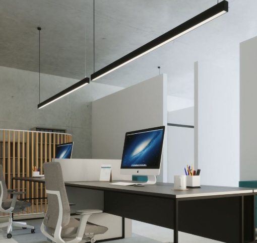 Lampada LED moderna sospensione 58W luci ufficio negozio studio 4000K 230V