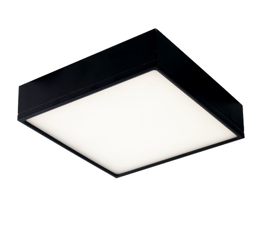 Immagine di Plafoniera Quadrata Nera Led 64w 4000k Klio Q40 cm Intec Light