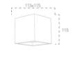 Immagine di Applique Cubo Cemento Grigio Luce Biemissione 1xG9 Rubik Design Fan Europe