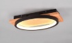 Immagine di Applique Scandinava Legno e Metallo Nero Led Switch Dimmer 3000K Barca Trio Lighting 