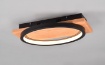 Immagine di Applique Scandinava Legno e Metallo Nero Led Switch Dimmer 3000K Barca Trio Lighting 