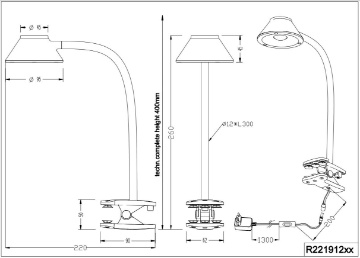 Prodotti con tag lampada da scrivania con pinza