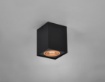 Immagine di Plafone Cubo Biscuit Nero e Oro Spot GU10 Orientabile Trio Lighting