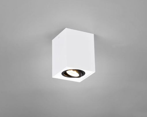 Immagine di Plafone Spot da Soffitto GU10 Orientabile Biscuit Bianco e Nero Trio Lighting