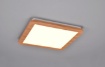 Immagine di Lampada Quadrata da Soffitto Effetto Legno Camillus Led 16W Switch Dimmer IP44 Trio Lighting 