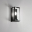 Immagine di Lanterna Da Esterno Design Squadrato Nero Con Vetro Mondrian IP44 Intec Light