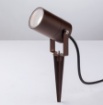 Immagine di Faretto Da Terra Led GU10 Con Picchetto Cilindro Marrone Corten IP65 Akron Intec