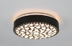 Immagine di Plafoniera Design Moderno Effetto Cerchi Led Chizu Nera 3000K Trio Lighting