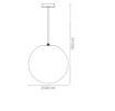 Picture of Lampada Sfera Sospensione Per Esterno Plastica Bianca 40 cm Geco Sfera Intec Light