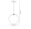 Picture of Lampadario Da Esterno Boccia Plastica Bianca 30 cm Geco Sfera Intec Light