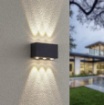 Immagine di Applique Rettangolo Led Sopra e Sotto Alluminio Antracite IP54 Trio Lighting