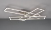 Immagine di Lampada Nichel Moderna da Soffitto Rettangoli Girevoli Led Switch Dimmer Corso Trio Lighting