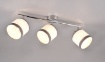 Immagine di Lampada Davos Cromo 3xE14 Orientabili Tessuto Bianco e Grigio Trio Lighting