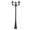 Immagine di Lampione 3 Luci Da Giardino Design Classico Lanterne Nero IP44