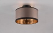 Picture of Lampada da Soffitto Rotonda Davos Ø30 cm Paralume Tessuto Tortora e Oro 2xE14 Trio Lighting