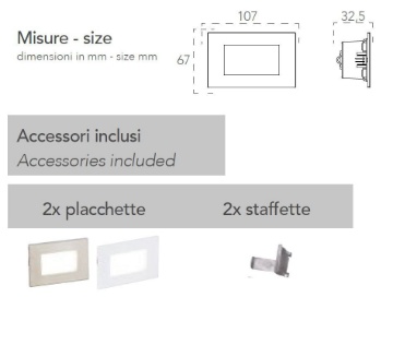 INTEC LIGHT Bolt 503S con sensore di movimento Segnapassi LED ad incasso 3W  4000K IP65 per cassetta di derivazione 503