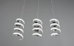 Immagine di Sospensione In Linea 3 Spirali Led 24w 4000k Dimmerabile Cromo Laola Trio Lighting