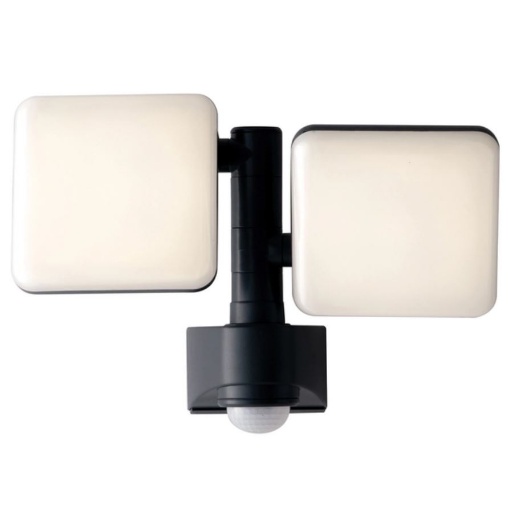 Immagine di Proiettore Per Esterno 2 Luci Led 20w 4000k Sensore Movimento Crepuscolare IP54 Sat Intec Light