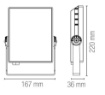 Immagine di Faro Proiettore Led Per Esterni Orientabile Elios 30w 4000k IP65 Intec Light