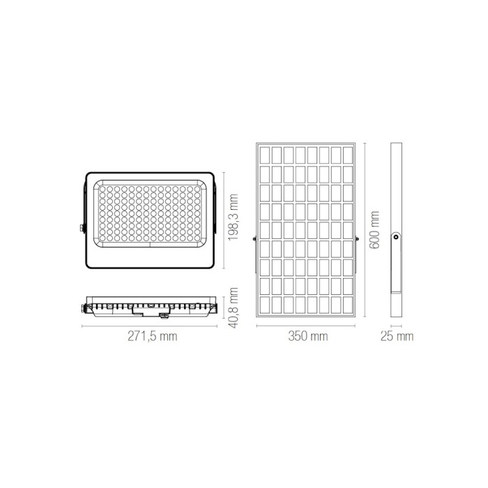 Proiettore Led Orientabile Con Pannello Luce Solare Ip Athos W