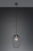 Immagine di Lampada a Sospensione Gabbia Metallo Nero e Ottone Grid Ø28 cm Trio Lighting 