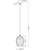 Immagine di Lampada a Sospensione Gabbia Metallo Nero e Ottone Grid Ø28 cm Trio Lighting 