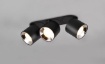 Immagine di Plafoniera Nera 3 Faretti Spots Orientabili Guayana 3xGU10 Trio Lighting 