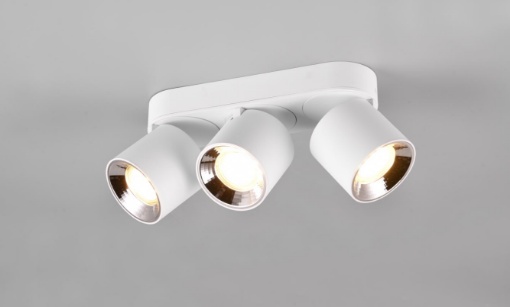 Immagine di Lampada Bianca da Soffitto anche da Incasso 3 Faretti GU10 Guayana Trio Lighting