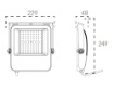 Immagine di Proiettore Led Da Esterno Orientabile Taurus Alluminio Nero 70w IP65 Intec