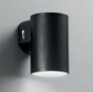 Immagine di Applique Led CCT Cilindro Nero Da Esterno IP65 Polo R1 Intec Light