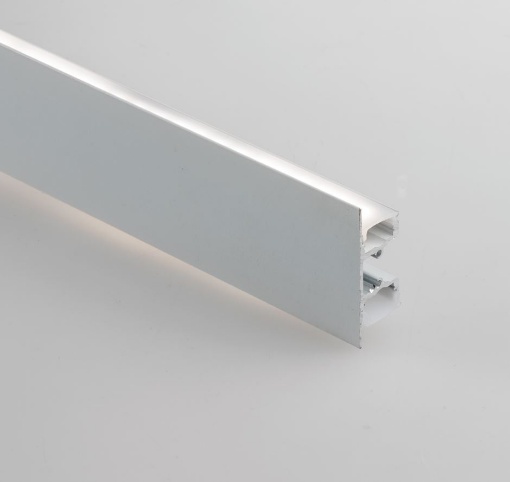 Immagine di Profilo In Alluminio Doppia Emissione Alloggio Per 2 Strip Led 2 Metri