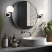 Applique Cromo Illuminazione Specchio Bagno Kula Paralume Sfera